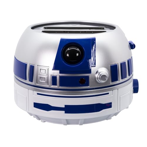 Uncanny Brands Star Wars R2D2 Deluxe Toaster - Lights-Up and Makes Sounds Like Artoo