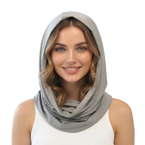Image of EMF Infinity Scarf 5G RF Shielding Clothing made with Silver Fabric (Silver Elastic)
