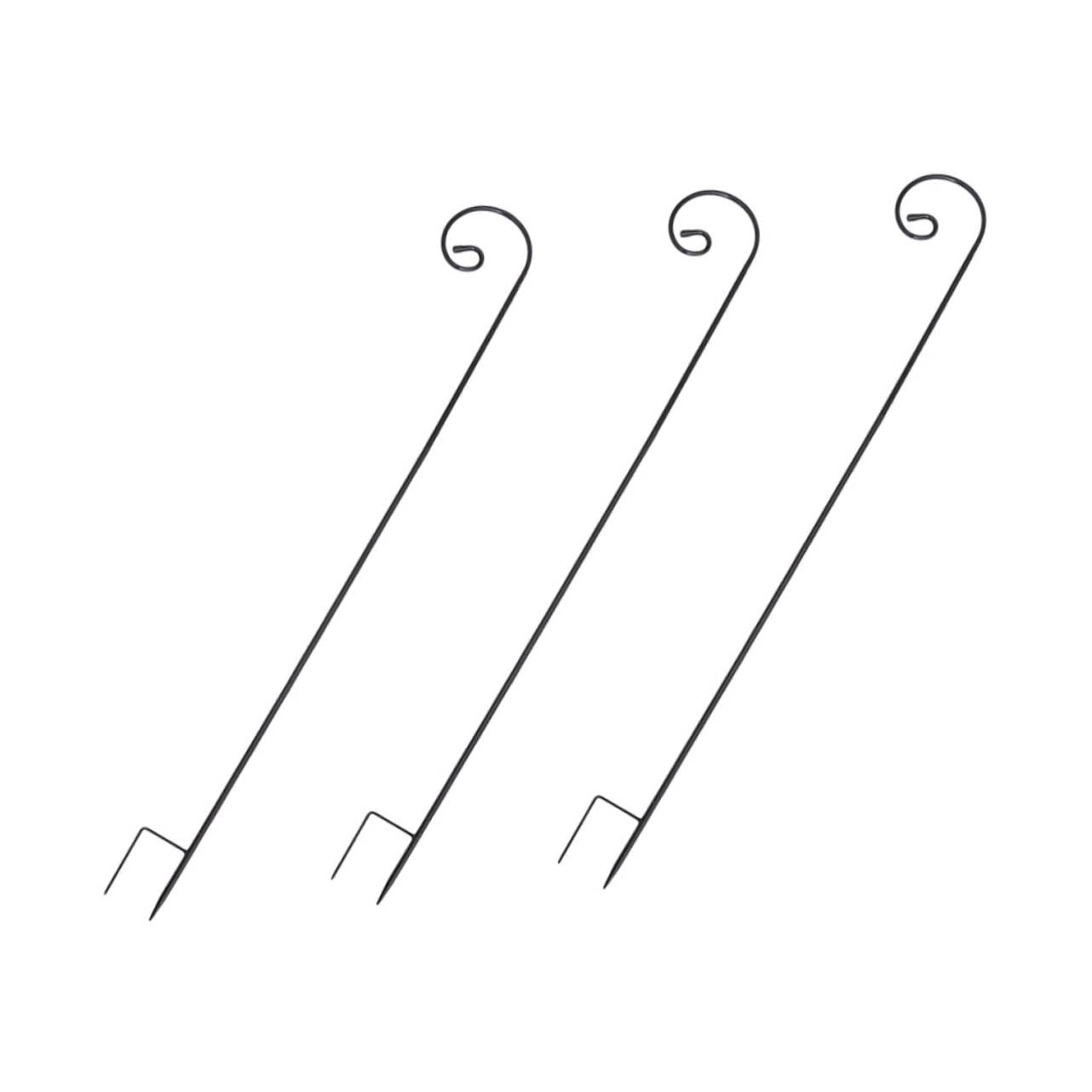 Toddmomy 3er Set Schäferhaken Für Den Garten 120cm Und Rostfrei Ideal Für Vogelfutterstationen Und Laternen Schwarze Farbe Perfekter Garten Zubehör Haken