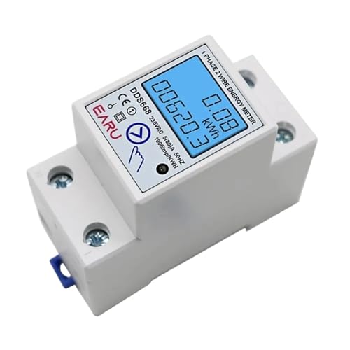 Compteur de consommation d'énergie rail Din wattmètre ampèremètre 220V