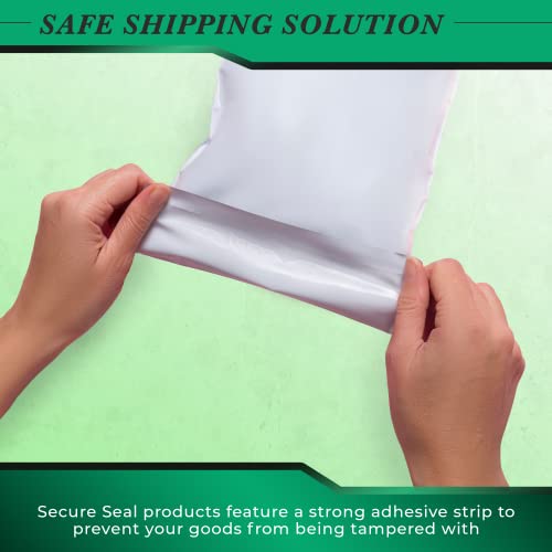 100 Pack Secure Seal White Poly Mailers Shipping Bags - Safe Shipping With 5X7Mailers Poly Bags - E-Commerce Poly Bags For Shipping - Self Sealing 2 Mil Poly Shipping Envelopes #TOP5