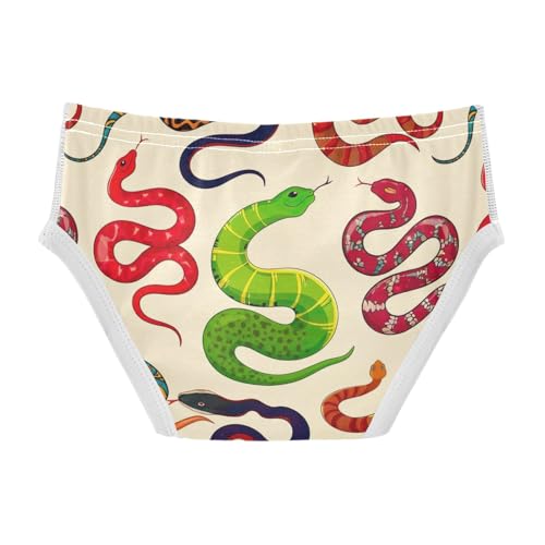CHIFIGNO Cute Cartoon Snakes Beige Boys Briefs Cotton Boys' Underwear Printed Soft Briefs Underwear2