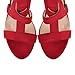 onlymakerheels Rainbow Chunky Block High Platform Heel Peep Open Toe Sandals Ankle Strap Red size14