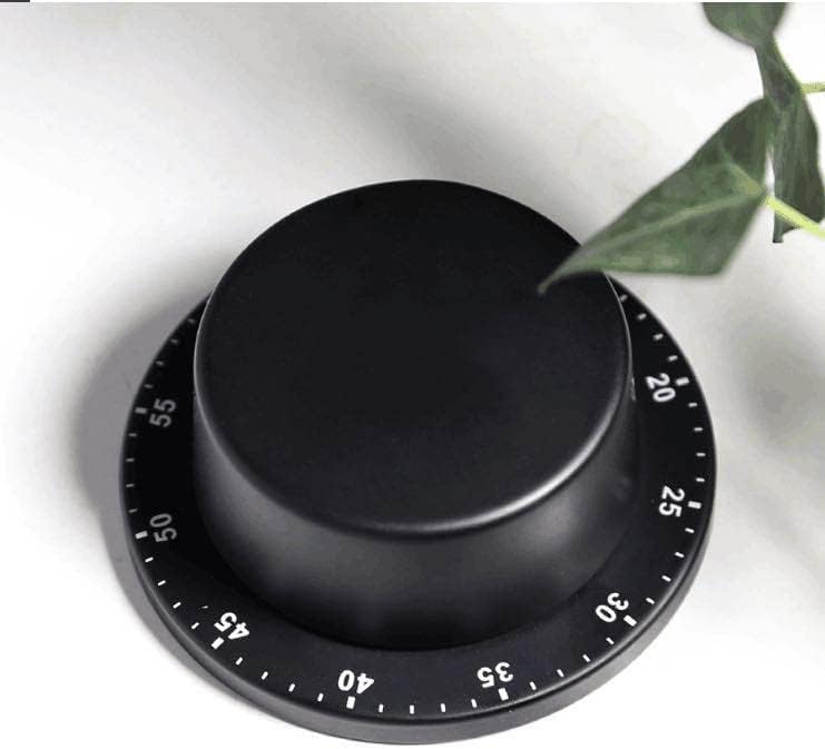 10pcs Stainless Steel Kitchen Timer with Magnetic Base Manual Mechanical Cooking Timer Countdown Cooking Tools(Black)