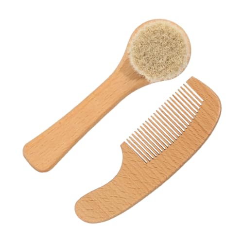 Ipetboom 1 Juego Traje De Lavado Para Bebés Peine De Ducha De Bebé Cepillo De Baño De Mano Cepillo De Tela Kit De Aseo Para Niña Recién Nacida Cepillo Recién Nacido Haya Light Brown