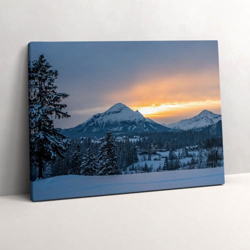 Toile Murale Paysage de montagne de Krynica Zdrój 80x60cm pour Habiller un Mur Vide