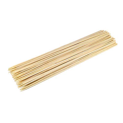 Bamboo Skewers 30 cm Length 3 mm Diameter Natural Wood Sticks for Hot Dog Kebab Sausage 180 Pieces