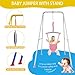 Baby Jumper with Stand, Toddler Swing Set forIndoor/Outdoor Play, Jumper for Baby 6-24 Months,Baby Jumpers and Bouncers with Adjustable Chain,Easy to Assemble & Store(Pink)