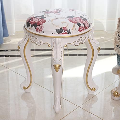 Makyaj Masası için Vanity Stool Yatak Odası Veya Banyo Abs Plastik Çelik Tabak 43 cm Beyaz (7)