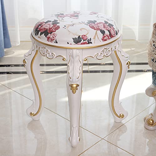 Makyaj Masası için Vanity Stool Yatak Odası Veya Banyo Abs Plastik Çelik Tabak 43 cm Beyaz (7)