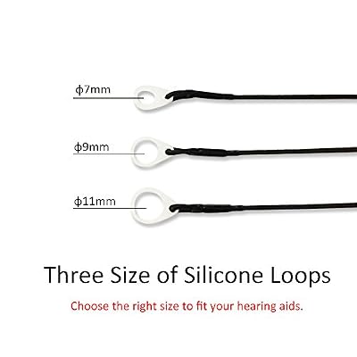 Hearing Aids Clip for RIC - Portable Hang Rope Anti-lost Fixation Cord Lanyard Clip Protection For Seniors (7mm)