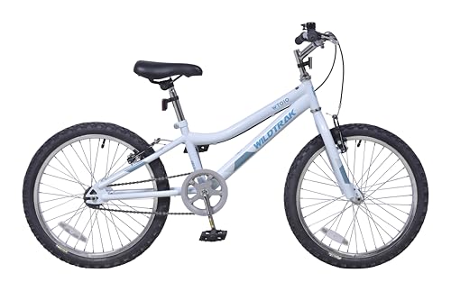 Wildtrak - Bicicleta de 20 pulgadas para niños de 7 a 9 años con frenos ajustables - Blanca