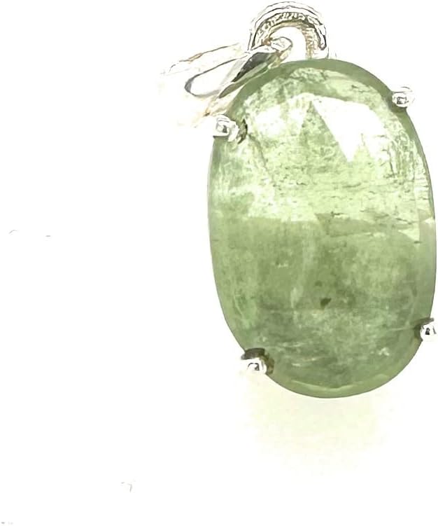 Natural Green Kyanite 925 Solid Sterling Silver Pendant 22mm - Image 4