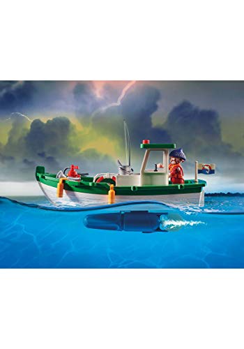 Playmobil 70491 Sauvetage En Mer De Bateau De Pèche En Feu 55 Pièces - vue 5