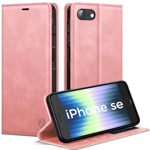 Étui iPhone 7/8/SE anti-piratage RFID en cuir PU robuste