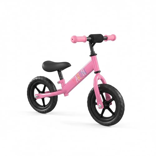 Baroni Toys Vélo sans pédales pour enfants à partir de 3 ans, vélo équilibré avec guidon et selle réglables, roues à crampons antidérapantes, charge 45 kg, idéal pour l'équilibre et la coordination