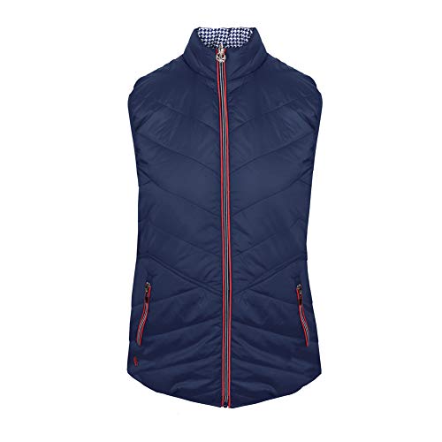 Island Green IGLVST2016 Womens Ultra Lite Reversible Gilet Vest Bodywarmer, Navy/Raspberry, 14