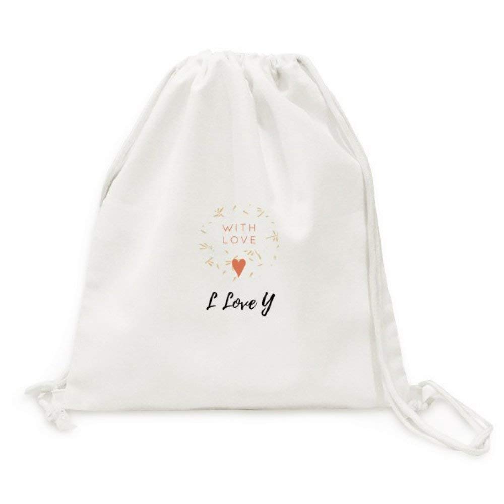 Plantes Art Toile Drawstring Backpack Amour de Fleur à Cordon Résistant