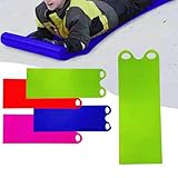 Aufrollbare Snowboard-Matte, Schneeschlitten, Fliegender Teppich, Schlitten, Outdoor-Spaß, Gleitfähiger Schlitten, Flexibel tragbarer Ski-Board, Ski-Matte (Grün)