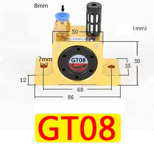 Miniatura 2 de Tipo industrial GT-08 vibrador de turbina de potencia de aire comprimido neumático GT08 18" tipo vibrador de rueda