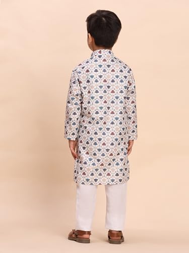 Image of Pro-Ethic Style Developer Boys Heavy Cotton Printed Kurta and Pajama Set for Kid's Ethnic Wear (S-280)