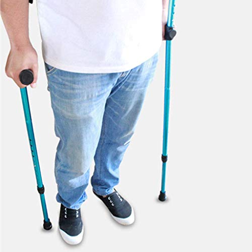 Otwarte kule mankietowe, lekkie aluminiowe kule na przedramię regulowane niebieskie eleganckie laski do chodzenia dla niepełnosprawnych niepełnosprawnych, pojedyncze