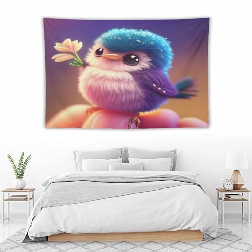 Tapisserie oiseau PAZZK pour salon grande tenture murale style affiche
