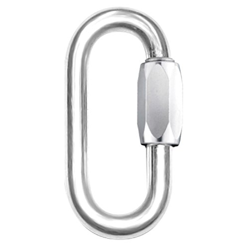 Peguet Enlace de Tornillo Maillon Oval Go-Galvanizado 3.5 mm Arnés, Adultos Unisex, Gris (Gris), Talla Única