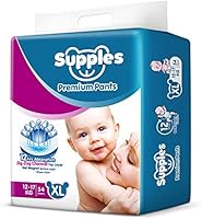 Supples Baby Pants Diapers, X-Large (12-17 kg), 54 Count