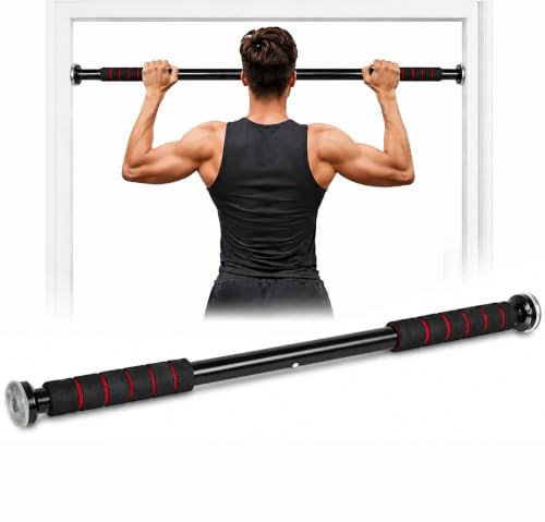 Image of Fitrox Pro Doorway Pull-Up Bar, Adjustable Chin-Up Bar with Foam Grip, Home Gym Workout, Tool Free