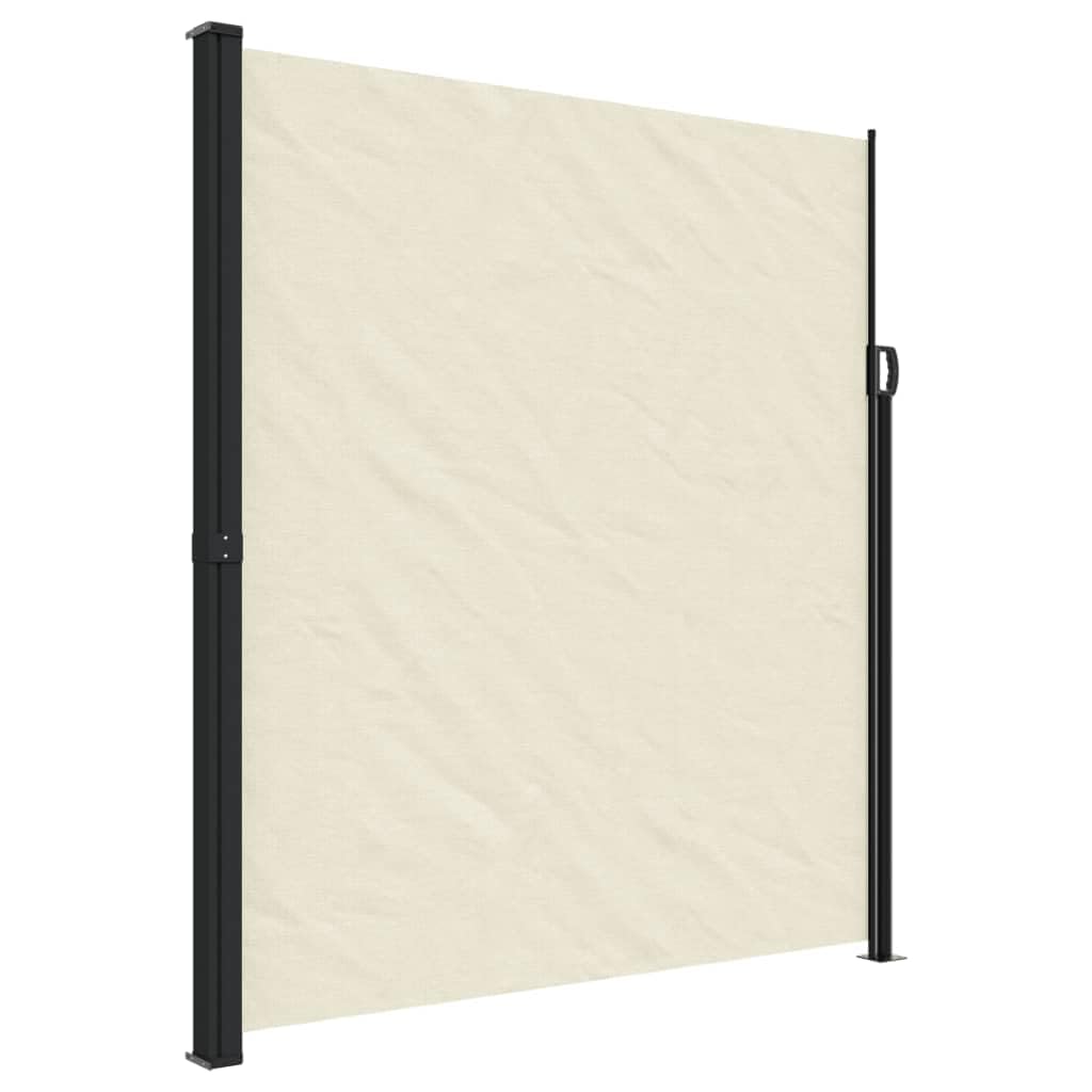 Seitenmarkise Ausziehbar 220x500 Alu-Seitenmarkise Sichtschutz Terrasse Sichtschutz Balkon Seitenwand Wandmakise Sichtschutz Sonnenschutz Blickdicht Windschutz-Creme-220 x 500 cm