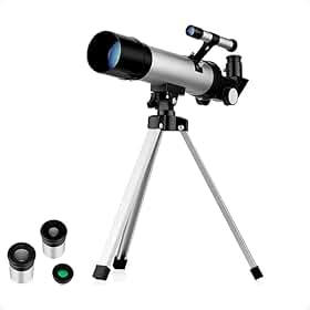 Telescópio Astronômico F36050 – Luneta Profissional com Tripé Estável, Portátil e Fácil de Usar – Ideal para Observação de Estrelas, Planetas e Céu Noturno