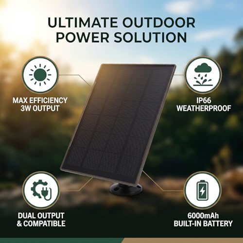 Solución sin cables para cámaras con panel solar 3W IP66 6