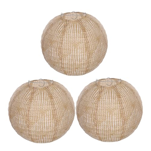 MOBUTOFU 3個布丸型ランタンシェード 和風ランタンカバー 軽やかな光拡散 吊り下げ式 天井ランプシェード パーティー 春祭り シャワー対応