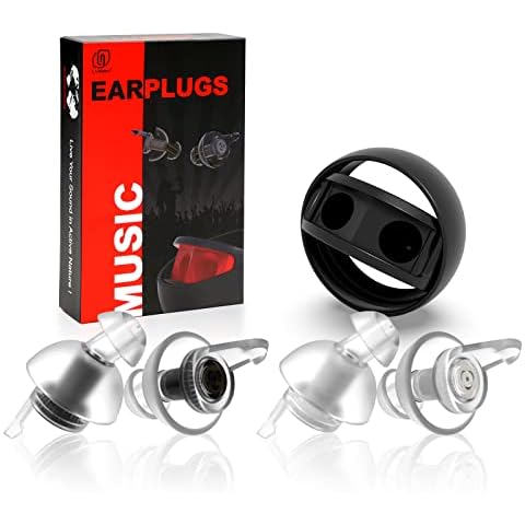 LYSIAN High Fidelity Ear Plugs for Concerts - Reusable Noise Cancelling Concert Earplugs for Musicians, Motorcycle, Music Festival, Games, DJ, Drumline-2 Pairs Valued Pack Cover
