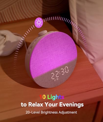 Image of Dreamegg Sunrise 1 Pro, Sunrise Alarm Clock, Sound Machine for Sleep | 29 Sounds, White Noise Machine, Gentle Sunrise Wake-Up, Dimmable Night Light, No App, Adults and Kids, Heavy Sleepers