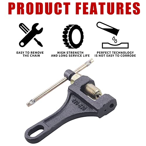 CNCMOTOK Chain Breaker Tool for Motorcycle ATV Quad Go Kart Dirt Pit Bike Scooter Bicycle Tractor Chain Break # 420, 428, 520, 525, 528, 530 - Thumbnail 6