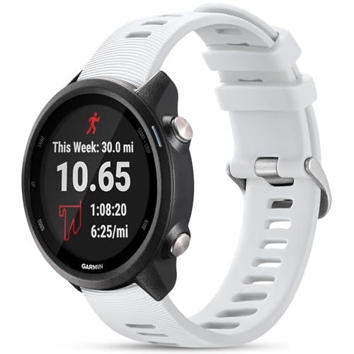 Image of GEAK Compatible with Garmin Forerunner 245 /645 /55 Watch Band /645 /245 Music Band, 20mm Sport Watch Band Compatible with Garmin Vivoactive 6 5 3 /Venu /Venu SQ,Soft Strap for Galaxy Watch 7 /6 /5 /4