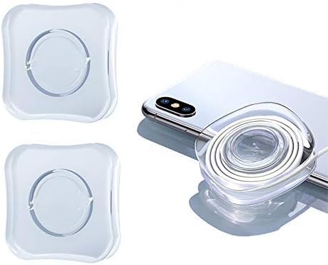 Nano Sticky Gel Pads, Toccen Universal Car Phone Holder, Strong Viscosity, Durable Washable Reuse, Suitable for car Dashboard, Phone, Stick to Anywhere & Easy Remove [2 Pack Square]