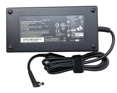AC adapter 200W 19V 10.5A compatible with Clevo P670HP6-G, A11-200P1A