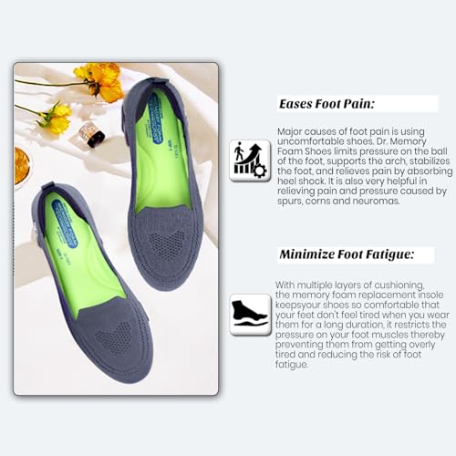 Image of DOCTOR EXTRA SOFT Flexible Memory Foam Women's Shoes for Walking Gym Training | Casual Sports,Slip-On,Lightweight Lace up Jutis Bellies Classy Ballerina for Ladies and Girls New-D-1003