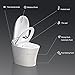 HOROW Modern Smart Toilet - Upgraded Self Cleaning One Piece with Warm Elongated Seat, Tankless with Blackout Flush