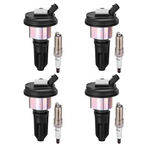 Image of BDFHYK 4 Ignition Coil Pack UF303 and 4 Iridium Spark Plug 5019 Compatible with 2004-2006 Colorado, 2004-2006 Canyon, 2007-2008 i-290, 2006 i-280 2.8L 2.9L Coil for C1395 GN10114