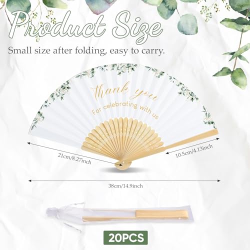 Éventails en bambou eucalyptus pour un mariage boho chic en plein air - 4