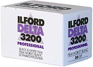 Ilford 1887710 Delta 3200 Professional, Black and White Print Film, 135 (35 mm), ISO 3200, 36 Exposures 3-Pack