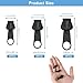 24 Stück Reissverschluss Zipper, 3 Größen Reißverschluss Reparatur Set Fix Reissverschluss Zipper, Reisverschluss Fix Kit Reißverschluss Ersatz Zipper für Jacken, Koffer, Ruckäcke(Schwarz)