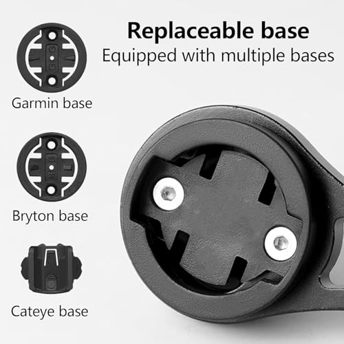 Halterung Fahrrad für Garmin, Aluminiumlegierung Fahrradhalterung Kit Fahrrad Vorbau Halter Halterung Rennrad Kompatibel mit Garmin Edge GPS Fahrradcomputer