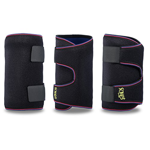 Soles Calf & Shin Support High Performance, Unisex, One-Size Calf Compression Bandage - Enhances Blood Circulation And Speeds Up Recovery Time - Perfect For Indoor & Outdoor Sports Black #TOP5