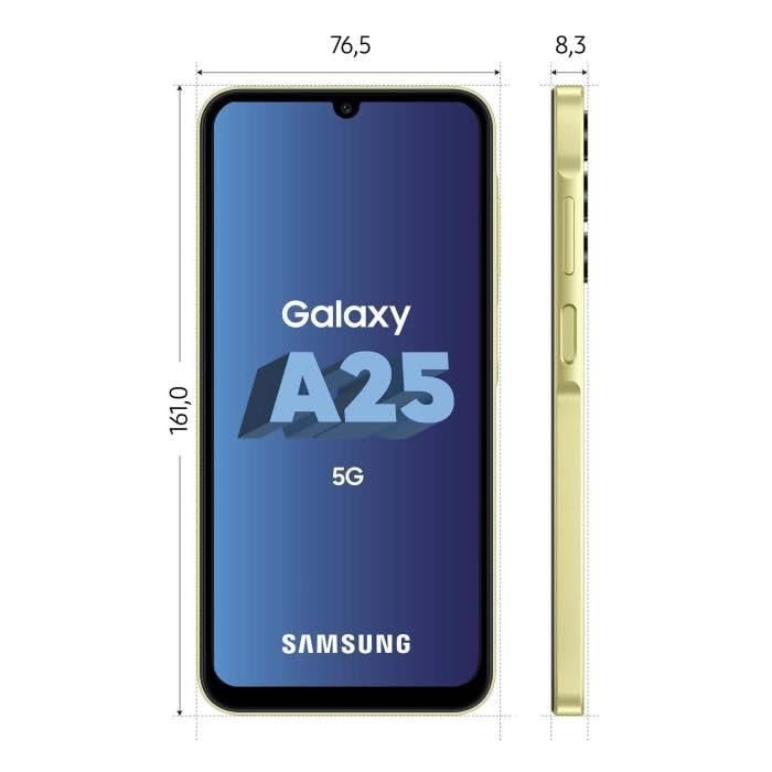 GALAXY A25 5G Gul 256GB – Kraftfull Prestanda och Design