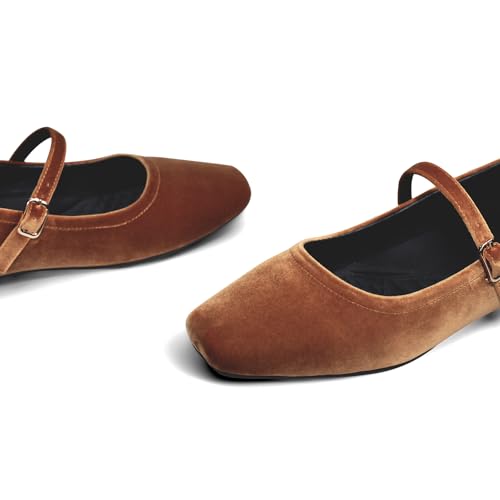 Image of Cusolemore Mary Jane Flat Shoes with Arch Support and Hidden Wedge Heel, Women Ballet Flats, Mary Jane Flats, Comfortable Dress Shoes